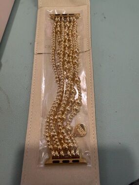 Gold Multi-Chain Beaded Apple Watch Cape Diablo Bracelet Watch Band